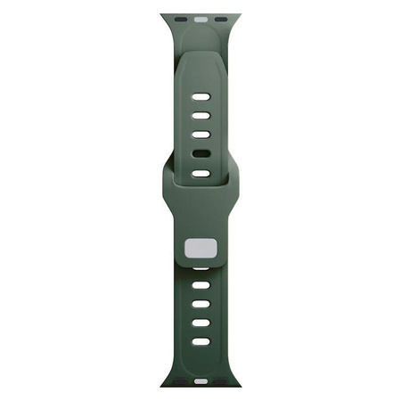 Pasek do Apple Watch - 3mk Silicone Watch Strap for Apple -38/40/41 mm Dark Green