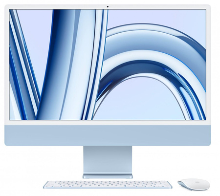 iMac 24 cale: M3 8/10, 8GB, 512GB SSD - Niebieski