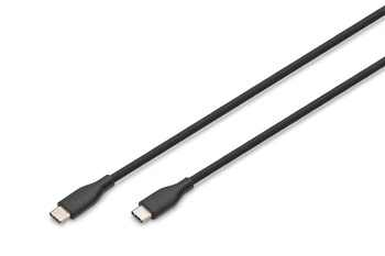 Kabel zasilający silikonowy USB-C - USB-C, USB 2.0 60W, 0,5m Czarny