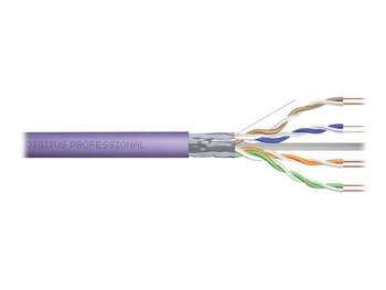 DIGITUS Installation cable cat.6 F/UTP B2ca solid wire AWG 23/1 LSOH 500m violet reel