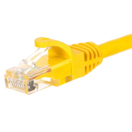 NETRACK BZPAT0P56Y Netrack patchcord RJ45, osłonka zalewana, kat. 6 UTP, 0.5m żółty