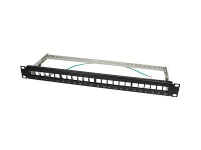 LOGILINK NK4042 LOGILINK- Patchpanel Keystone 24-portowy, ekranowany, czarny