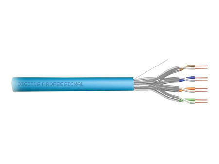 DIGITUS Installation cable cat.6A U/FTP Dca solid wire AWG 23/1 LSOH 500m blue reel