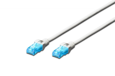 Patch cord U/UTP kat.5e PVC 3m Biały 