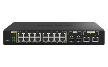 Qnap QSW-M2116P-2T2S, 16x 2.5GbE, 2x 10GbE SFP+, 2x 10GbE RJ45, Max PoE to 280W, managed switch