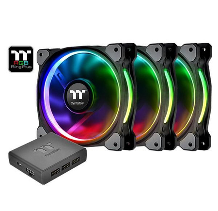 Riing Plus 14 RGB TT Premium Edition 3 Pack (3x140mm, LNC, 1400 RPM)