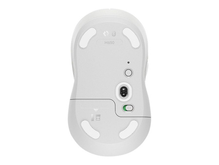 LOGITECH Signature M650 Mouse optical 5 buttons wireless Bluetooth 2.4 GHz Bolt USB receiver off-white