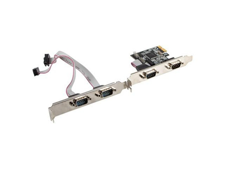 Karta PCI Express - COM 9Pin x4 + Śledzie Low Profile 