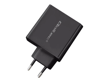 QOLTEC 51716 Charger 63W 5-20V 1.5-3A USB type C PD USB QC 3.0 Black