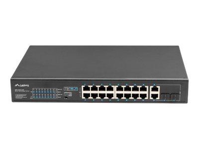 LANBERG RSFE-16P-2C-250 Switch 16x 100Mb PoE+/2x Combo Gigabit 250W niezarządzalny