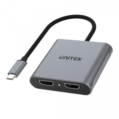 Adapter USB-C - 2x HDMI 2.0;  4K MST; M/F 