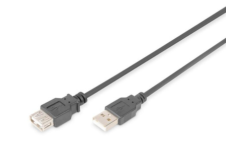 Kabel przedłużający USB 2.0 HighSpeed Typ USB A/USB A M/Ż 5m Czarny 