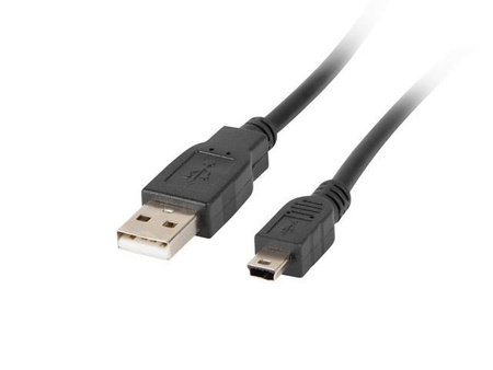 Kabel USB 2.0 Lanberg mini AM-BM5P(CANON) ferryt 1,8m czarny