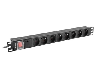 Listwa zasilająca rack PDU 19 cali 1U 16A 8X 230V PL 2 czarna