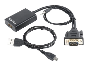 GEMBIRD A-VGA-HDMI-01 Gembird adapter/konwerter sygnału VGA do HDMI z Audio, blister, czarny