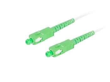 Patchcord światłowodowy Sm Sc/Apc-Sc/Apc Simplex 3.0mm 10m biały