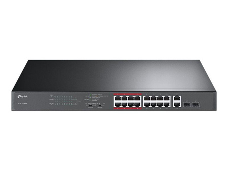 TPLINK TL-SL1218MP TP-Link TL-SL1218MP Gbit PoE Switch 16x 10/100+2 Combo SFP, 192W