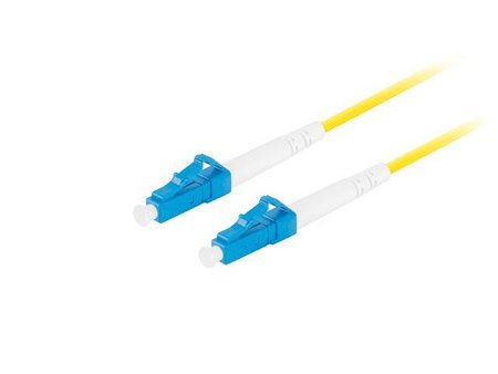 Patchcord światłowodowy Lanberg SM LC/UPC-LC/UPC SIMPLEX 3.0mm LSZH G657A1 5m żółty