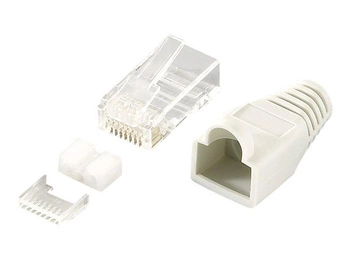 LOGILINK MP0021 LOGILINK - Wtyki RJ45 FTP kat.6 z osłonką - szare,100szt.