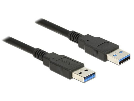 Kabel USB 3.0 1m AM-AM czarny 