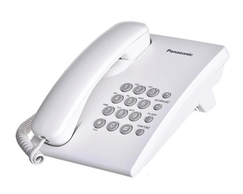 Telefon przewodowy Panasonic KX-TS 500PDW Biały