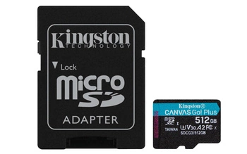 KINGSTON microSDXC Canvas Go Plus 512GB + adapter