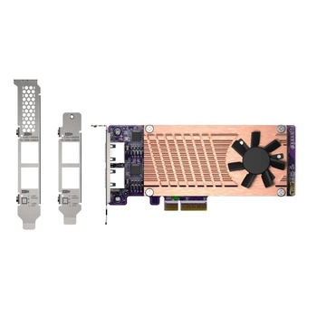 Qnap QM2-2P2G2T, 2 x PCIe 2280 M.2 SSD, PCIe Gen3 x4, 2x  Intel I225LM 2.5GbE RJ45