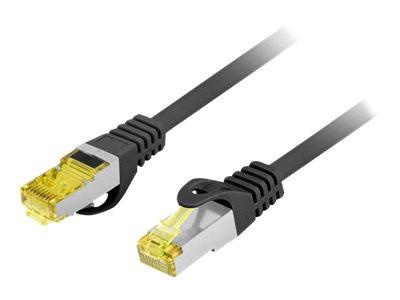 LANBERG Patchcord Cat.6A S/FTP LSZH CU 0.5m black