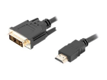 LANBERG CA-HDDV-10CC-0018-BK Lanberg kabel HDMI -> DVI-D(18+1) M/M Single Link, czarny 1,8m