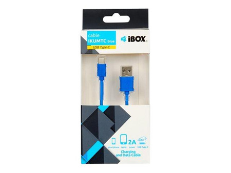 IBOX IKUMTCB KABEL I-BOX USB TYP-C 2A NIEBIESKI, 1m