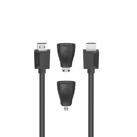 Kabel HDMI 2.0b 4k 1,5m + adapter mini/micro 