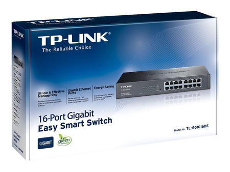 TPLINK TL-SG1016DE TP-Link TL-SG1016DE 16-Port Gigabit Easy Smart Switch