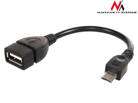 Kabel adapter Maclean MCTV-696 USB 2.0  (F) -> MicroUSB typu B (M) 