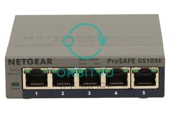 NETGEAR GS105E-200PES Netgear ProSafe Plus 5-Port Gigabit Desktop Switch Metal (GS105E v2)