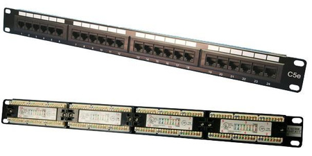 Patch panel CAT5e 24-porty 