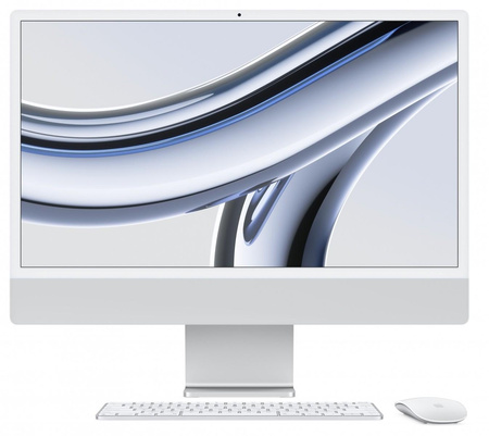 iMac 24 cale: M3 8/10, 8GB, 256GB SSD - Srebrny