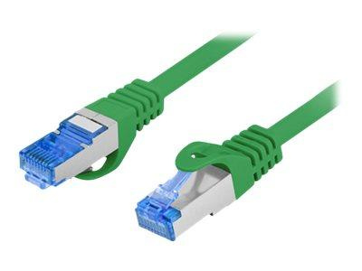 LANBERG Patchcord Cat.6A S/FTP LSZH CCA 0.25m green