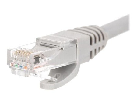 NETRACK BZPAT1U5E Netrack patchcord RJ45, osłonka zalewana, kat. 5e UTP, 1m szary