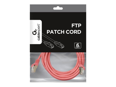 GEMBIRD patchcord RJ45 kat 6 FTP 3m różowy