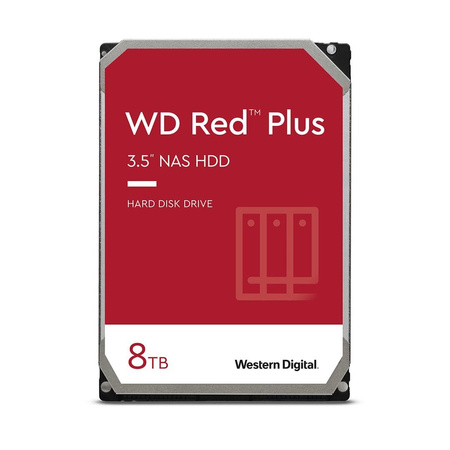 Dysk HDD WD Red Plus WD80EFPX (8 TB ; 3.5"; 256 MB)