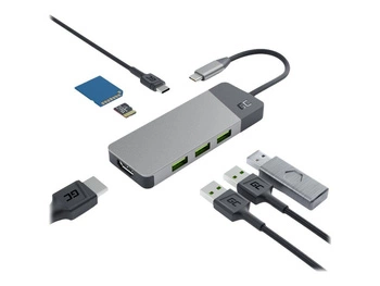 GREEN CELL HUB USB-C GC Connect 3xUSB 3.1 HDMI 4K 60Hz PD 85W