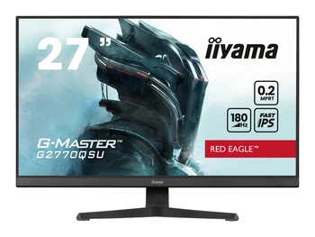 IIYAMA G2770QSU-B6 G-Master Red Eagle 27inch Fast IPS WQHD 180Hz 1000:1 400cd/m2 0.2ms HDMI DP HDR400 Speakers 4xUSB 3.2