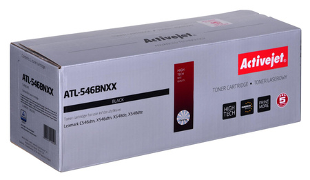 Activejet ATL-546BNXX Toner (zamiennik LEXMARK C546U1KG; Supreme; 8000 stron; czarny)