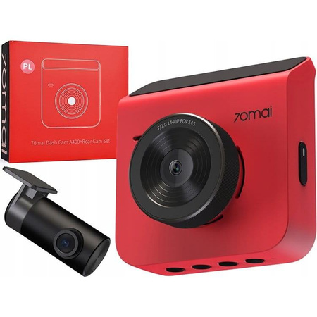 70mai Dash Cam A400+Rear Cam RC09 Set A400 Red