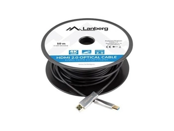 LANBERG Kabel HDMI M/M V2.0 10M Czarny Optyczny AOC