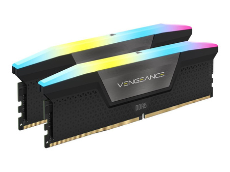 CORSAIR VENGEANCE RGB 32GB 2x16GB DDR5 6000MHz DIMM Unbuffered 36-39-39-76 STD PMIC XMP 3.0 Black Heatspreader Black PCB 1.35V