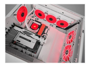 CORSAIR ML140 LED ELITE WHITE 140mm Magnetic Levitation Red LED Fan with AirGuide Single Pack