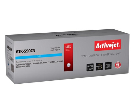 Activejet ATK-590CN Toner (zamiennik Kyocera TK-590C; Supreme; 5000 stron; niebieski)