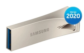 SAMSUNG BAR Plus USB Type-A 256GB 400 MB/s read 110 MB/s write resistant USB 3.1 Champagne Silver with key ring (P)