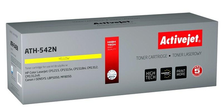 Activejet ATH-542N Toner (zamiennik HP 125A CB542A, Canon CRG-716Y; Supreme; 1600 stron; żółty)